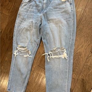 American Eagle Light Wash Distressed Ankle Jeans Women’s 16P